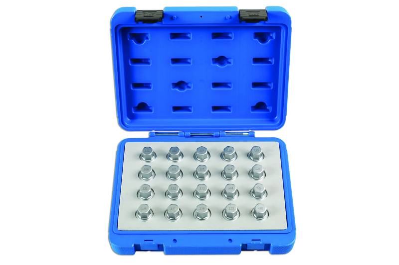 Laser 6862 Locking Wheel Nut Key Set 20pc - for Vauxhall, Opel von Laser