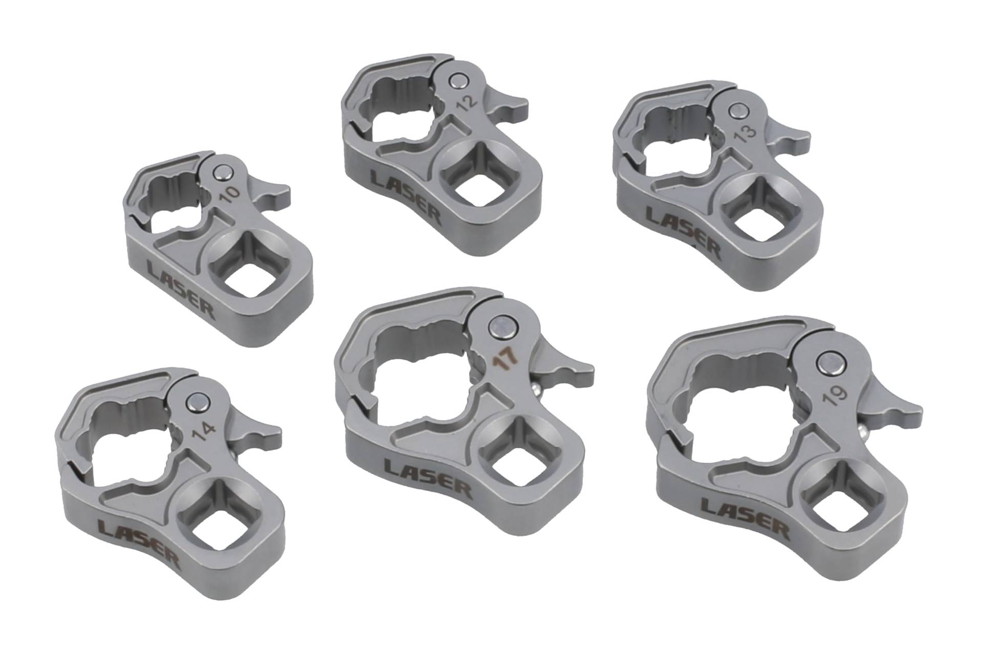 Laser 8874 Ratchet Flare Nut Wrench Set 3/8" D 10mm - 19mm Laser 8874 Ratchet Flare Nut Wrench Set 3/8" D 10mm - 19mm von Laser