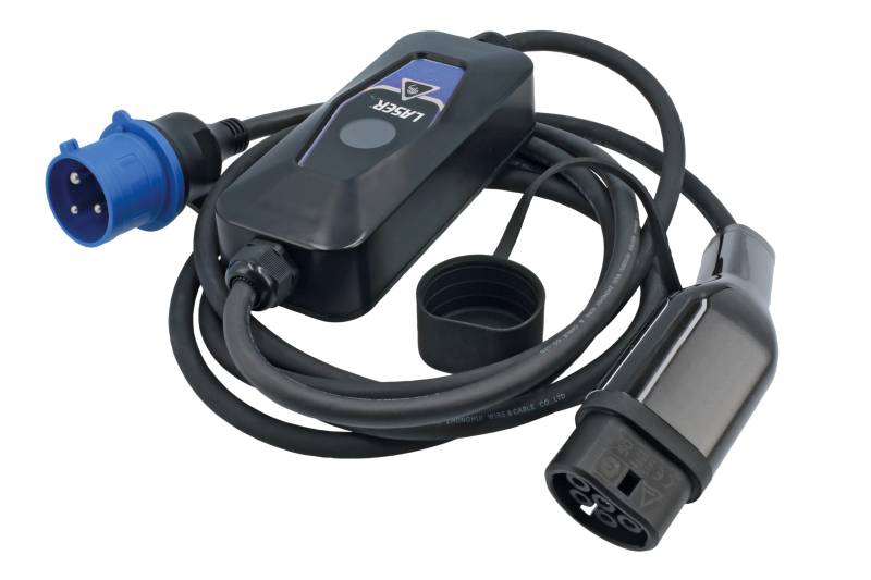 Laser 9108 EV Charging Cable - 32A Single Phase T2 Female-CEE Plug (3 pin) W/Charger IP68 von Laser