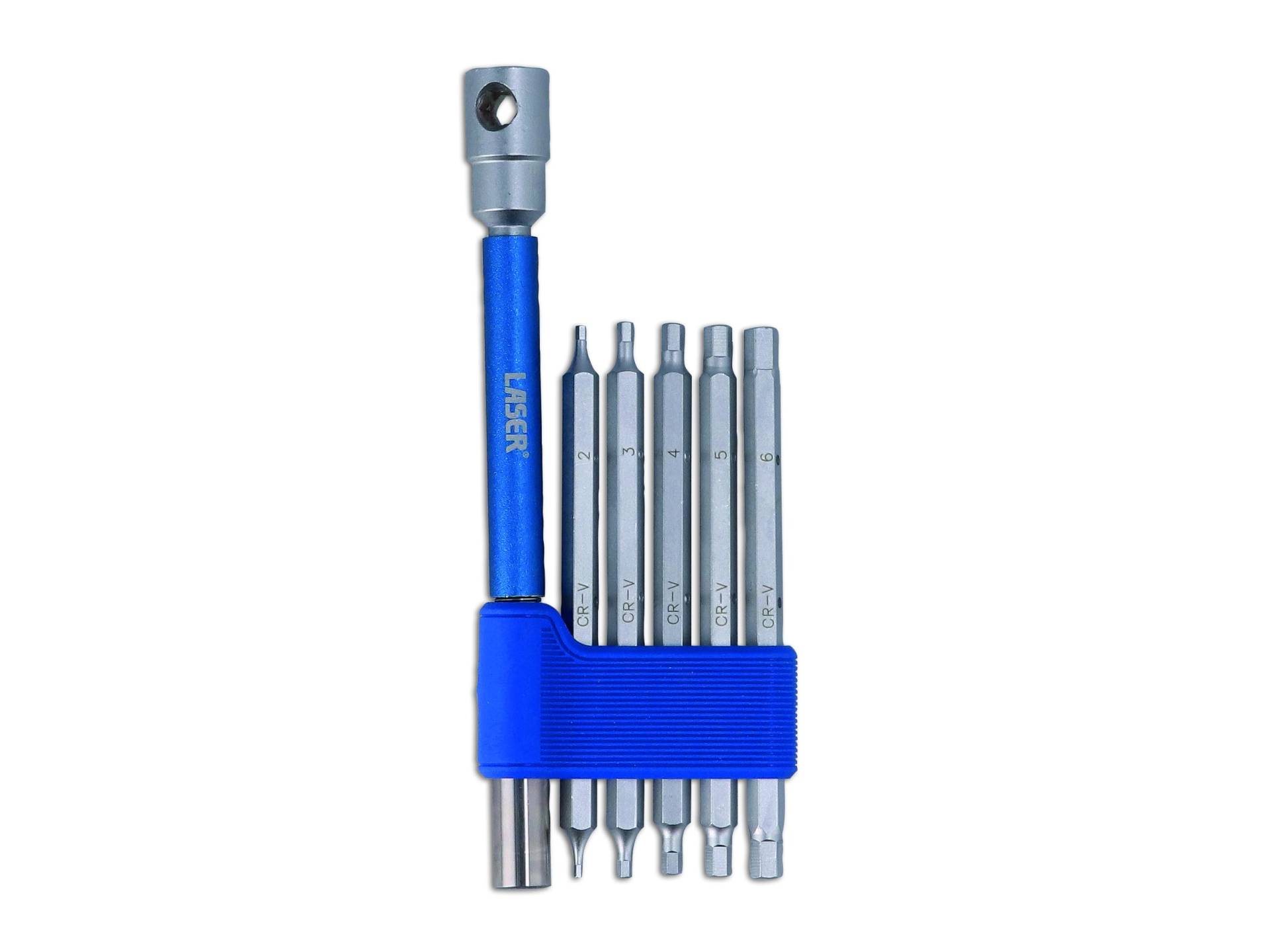 Laser 9114 Interchangeable 3-Way T-Handle Spinner & Hex Bit Set - 6pc Laser 9114 Interchangeable 3-Way T-Handle Spinner & Hex Bit Set - 6pc von Laser