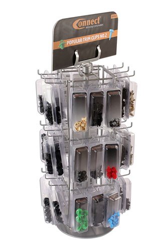 Laser Tools LAS36812 Trim Clip Rack Version 2 C/W Clam-Packs, 108 Stück von Connect