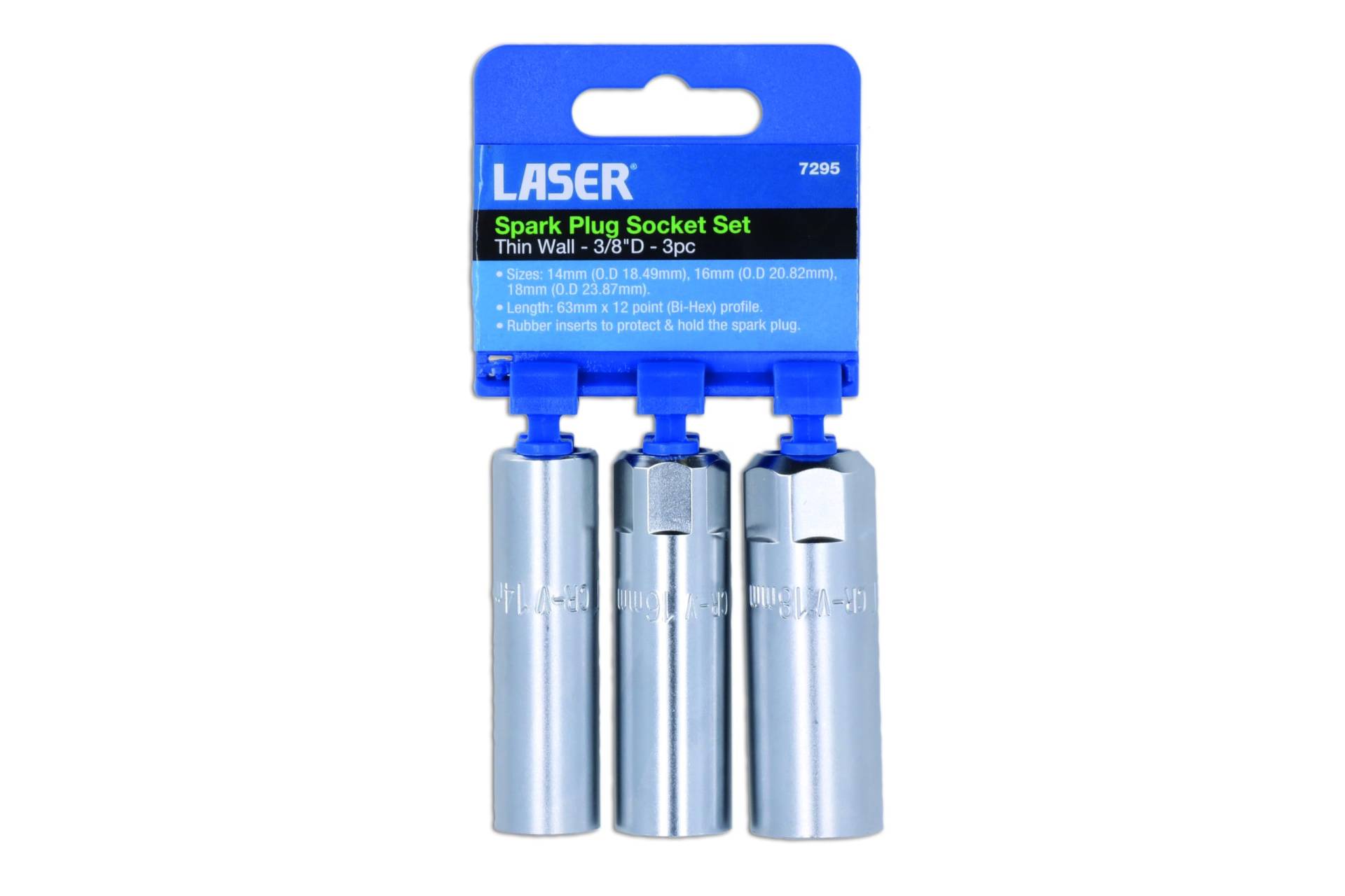 Laser 7295 Dünnwandiges Zündkerzen-Steckschlüssel-Set 3/8 „D, 3-teilig, Variety pack Laser 7295 Dünnwandiges Zündkerzen-Steckschlüssel-Set 3/8 „D, 3-teilig, Variety pack von Laser