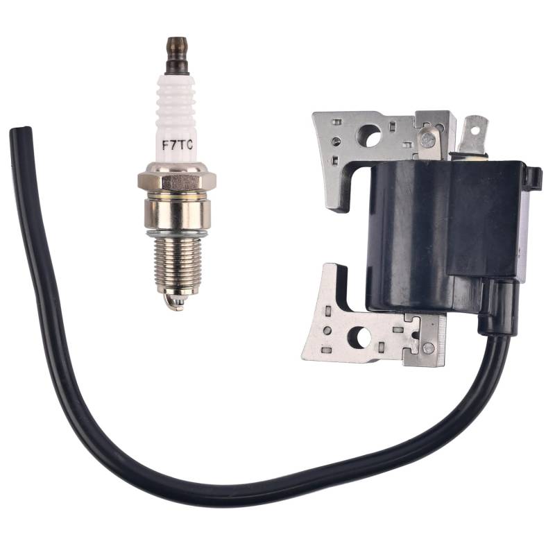 Latuwa Zündspule mit Zündkerze 211712207 211712267 für Kawasaki Motor FE290D FE290R FE350D FE400D Generator GE4300A GE5000A GER30A PP6000 Müllpumpe KWT400A Mule 520 550 F300 von Latuwa