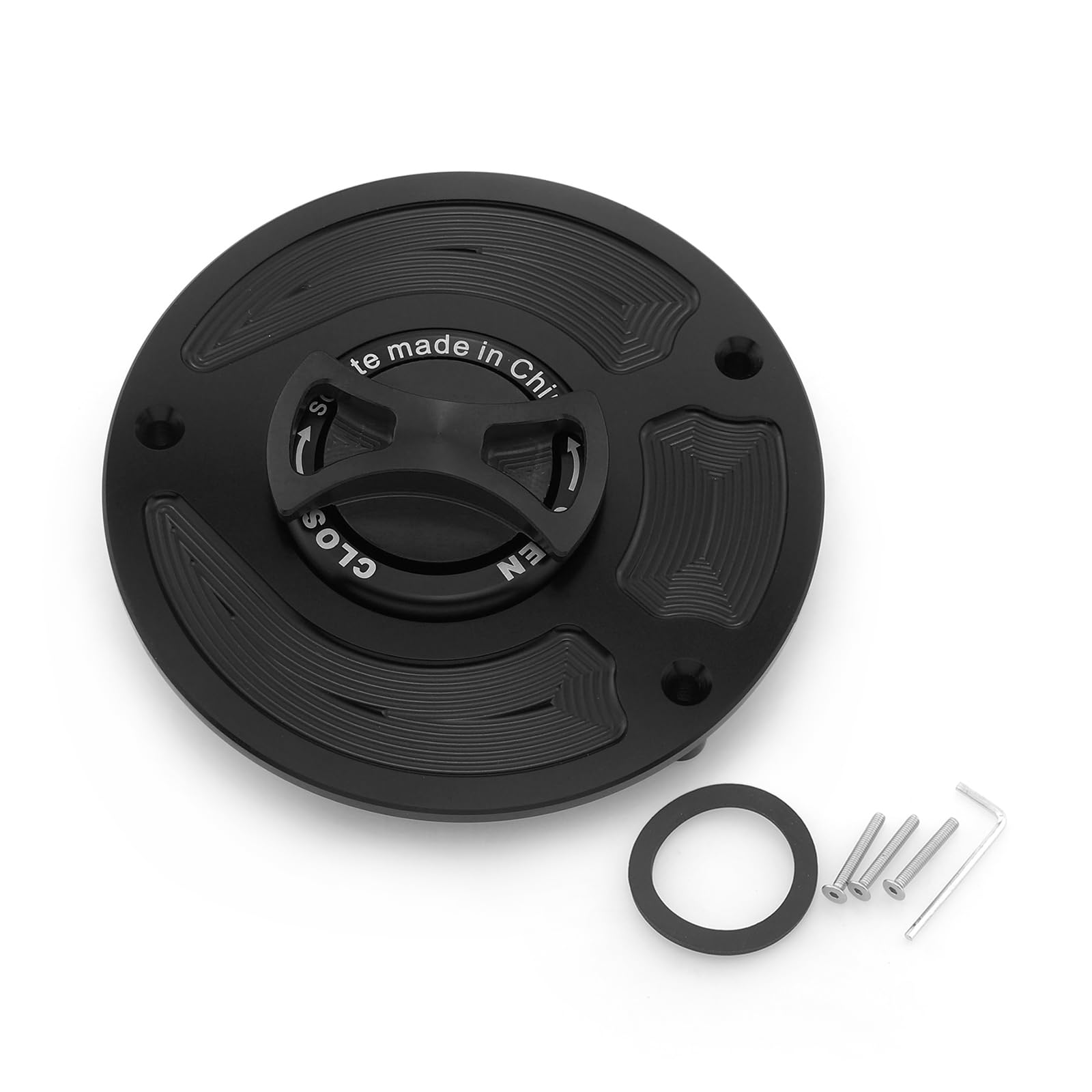 LAVITIN Motorrad-Kraftstofftankkappe Universal für Hon 'CBR600RR F5 CB400 CBR600 CBR1000 CBR1000RR CBR250 CB1000R CB600F CBF600 CNC Aluminium -Kraftstoffabdeckung (Black) von Lavitin