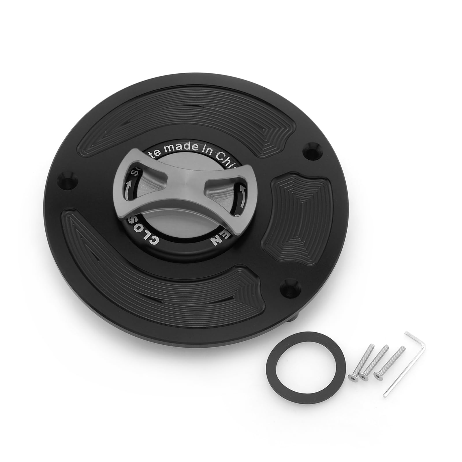 LAVITIN Motorrad-Kraftstofftankkappe Universal für Hon 'CBR600RR F5 CB400 CBR600 CBR1000 CBR1000RR CBR250 CB1000R CB600F CBF600 CNC Aluminium -Kraftstoffabdeckung (Grey) von Lavitin