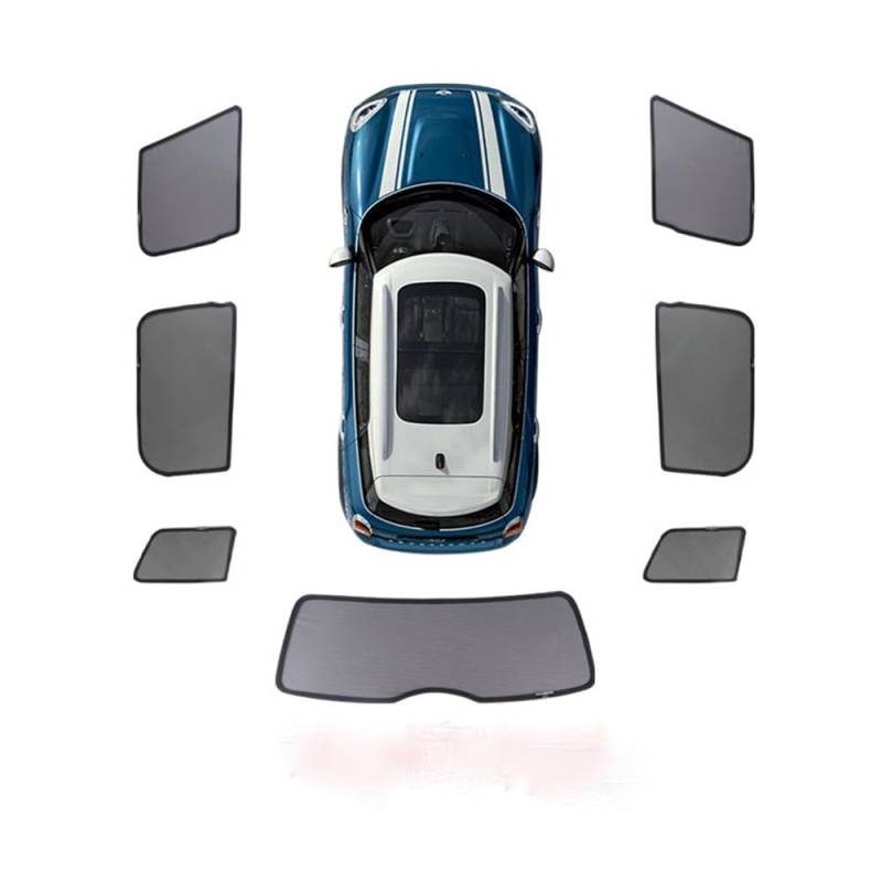 Lavitin Auto Seitenfenster Sonnenschirme 7pcs Schatten Windschutzscheibe Sonnenschutz Block UV Sonnenschutz Visor kompatibel mit Cooper S One F55 F60 Countryman Clubman (F60 7PCS) von Lavitin
