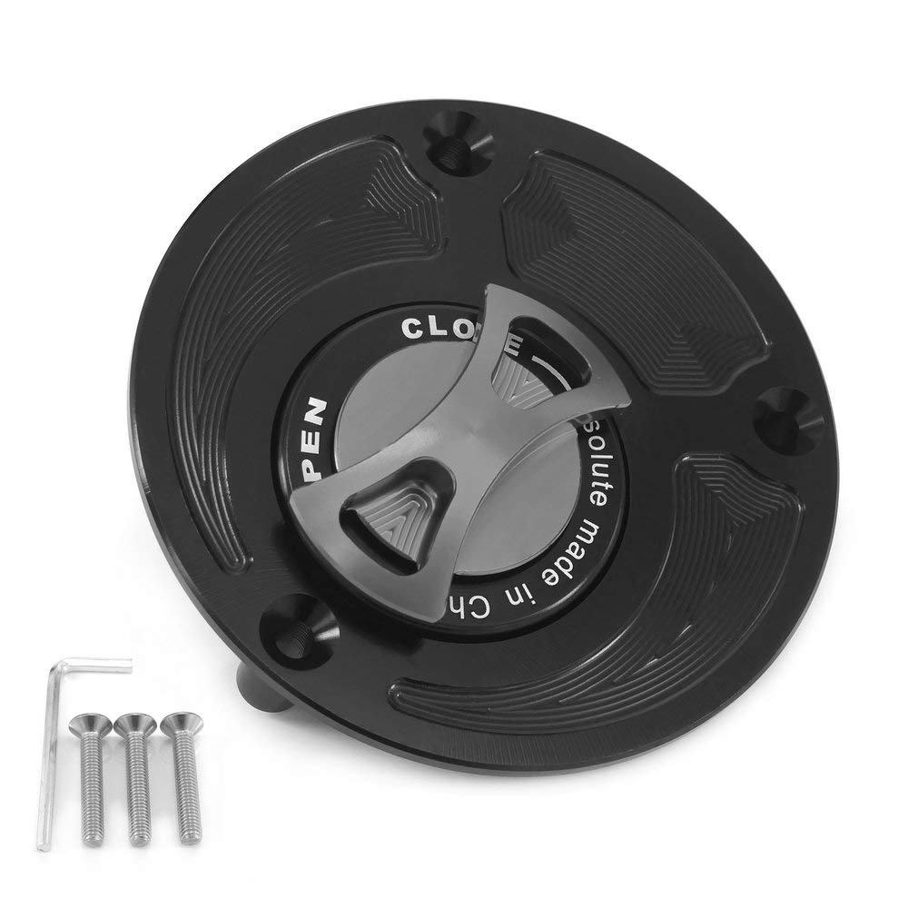 Lavitin Motorrad-Brennstoff -Gastankkappe Universal für Yama 'YZF R1 R3 R6 MT01 MT07 MT09 FZ1 FZ6 FZ07 FZ09 FZR CNC ALUMINUM KEYLOS WEITERLASTUNG (Titanium) von Lavitin