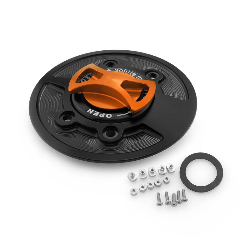 Lavitin Motorrad-Kraftstoff -Tank -Kappe CNC Aluminium -Kraftstoffabdeckung Universal für S1000R S1000RR M1000RR HP4 R1200GS/R/S R NEIN T (Orange) von Lavitin