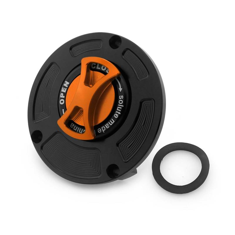 Lavitin Motorrad-Kraftstofftankkappe Universal für Hon 'MSX125 GROM MSX125SF GROM125 ANKEY125 CB650F/CBR650F CB650R/CBR650R CBR1000RR CB1000R Kraftstoffkappe CNC Aluminium (Orange) von Lavitin