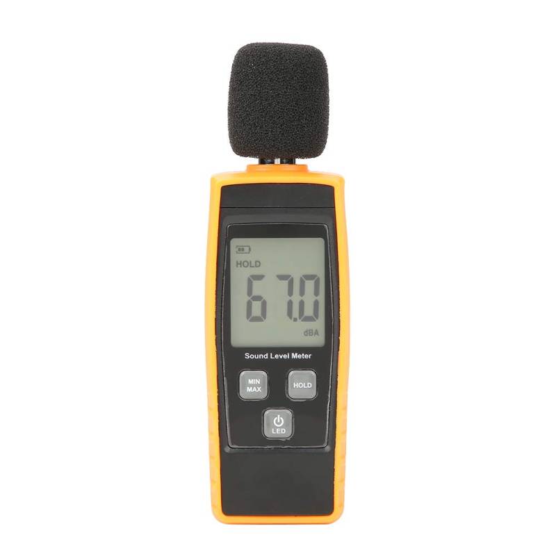 30-130 dB Mini-Schallpegelmesser, digitales LCD-Umgebungs-Dezibel-Messgerät mit einer Taste, Tool zur Überwachung der Lärmbelastung/Heimkino-Einrichtung/Fahrzeuggeräuschprüfung von Lazmin