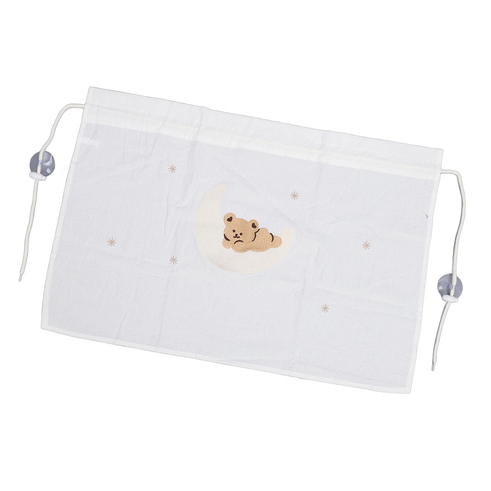 Babyauto Fenstervorhang, Sonnenschutz Baby Auto Seiten Sonnenschatten Einfache Installation Cartoon Gestickter Kordel für Autofenster (Bärenmuster) von Lazmin112