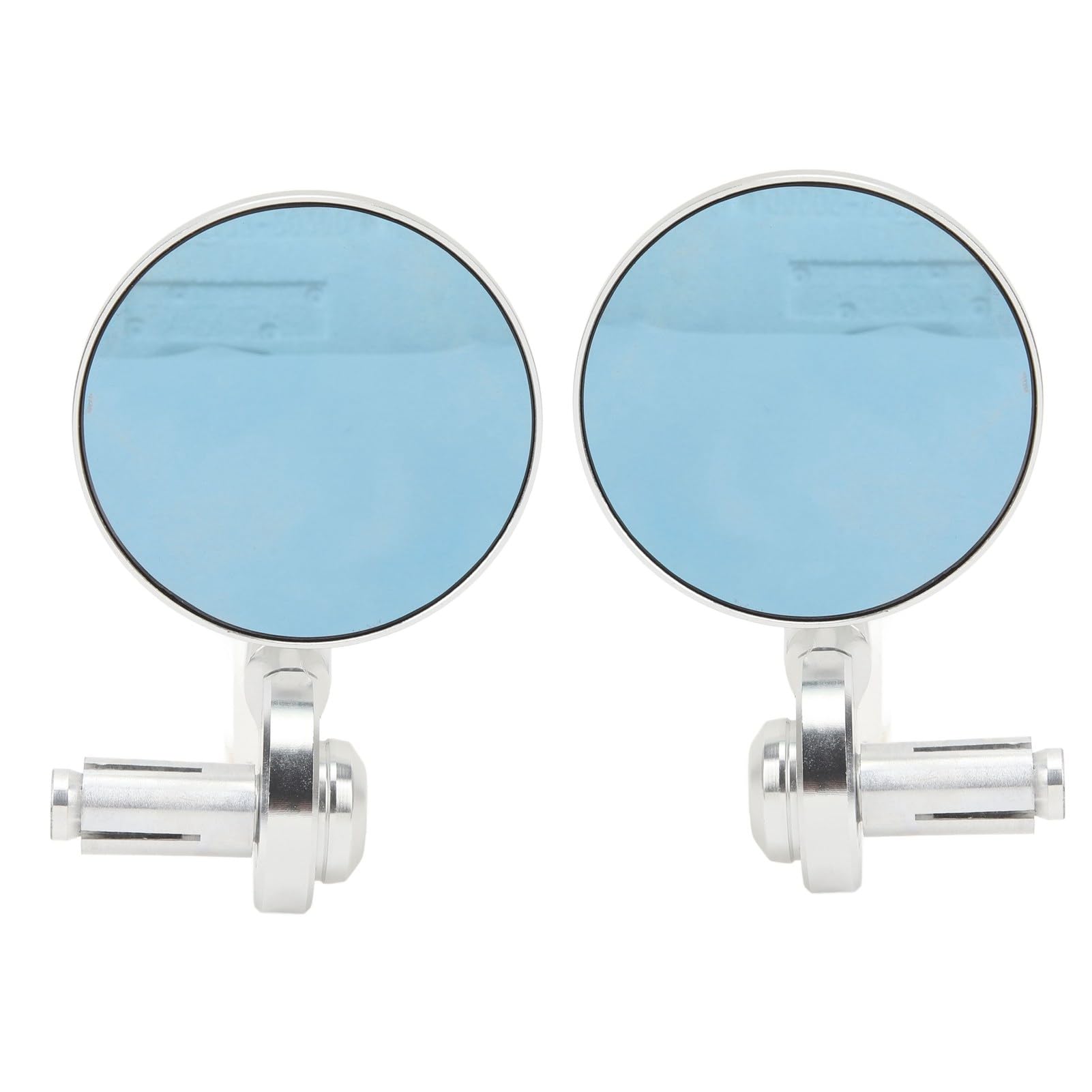 Motorrad -Lenkerspiegel, Stilvolle Motorrad -Seitenspiegel Anti Blendung 1Pair Clear Weast Resistant für Elektrofahrräder für 7/8 Zoll Lenker (Elektrosilberung) von Lazmin112