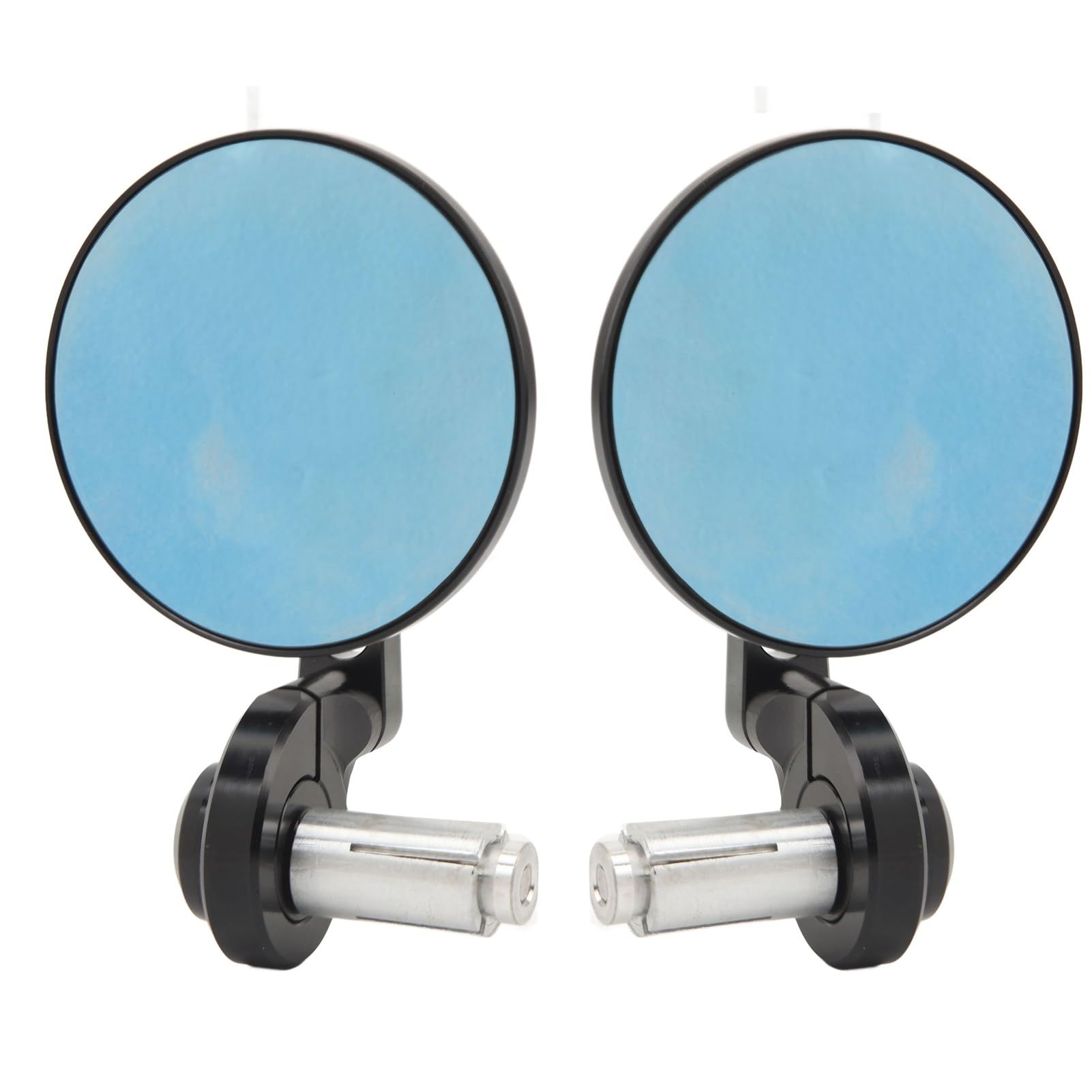 Motorrad -Lenkerspiegel, Stilvolle Motorrad -Seitenspiegel Anti Blendung 1Pair Clear Weast Resistant für Elektrofahrräder für 7/8 Zoll Lenker (Schwarz gefrostet) von Lazmin112