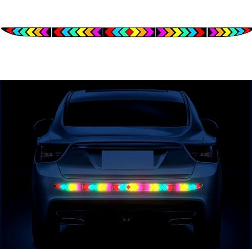 5 Stück Auto Kofferraum Farbe reflektierende Aufkleber,Reflektierende Aufkleber für die Stoßstange,Reflektierende Aufkleber mit hoher Intensität für Nachtsichtbarkeit für Auto Kofferraum von Lcxecnw