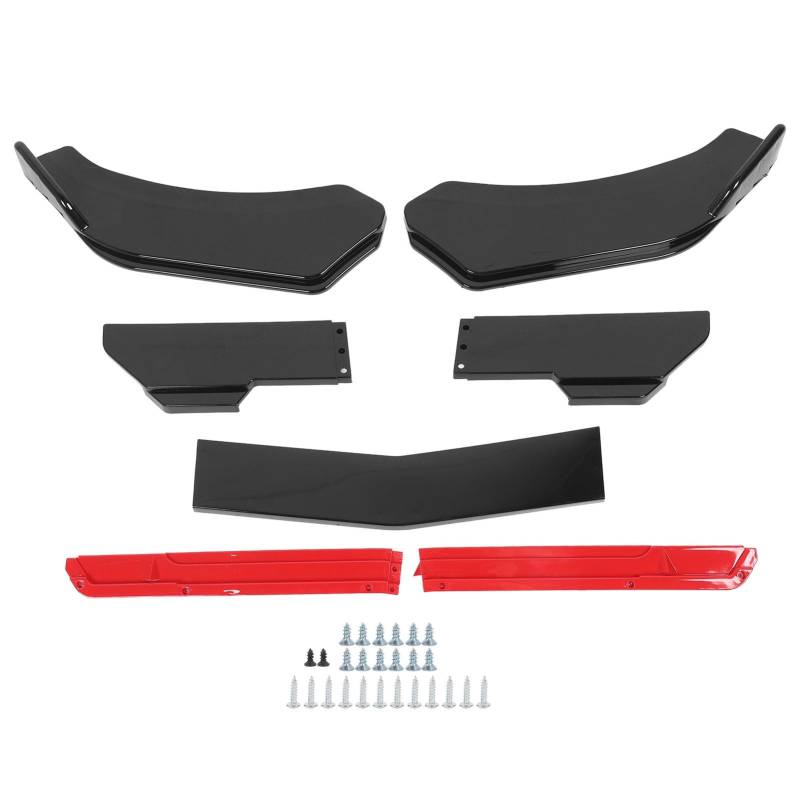 160 cm vordere Stoßfänger Lippenspoiler -Wirkung resistent hellschwarzer Stoßfänger Lip Body Kit mit rotem Vorderkinn für 1 Serie E90 E91 von Ldafava