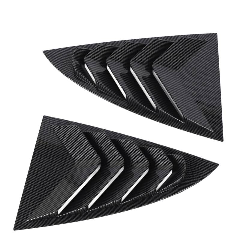2pcs Car Heckscheibenabschlussverschlussverkleidung Stylish Look Fenster Läden von Entlüftungsverkleidungen für Modell 3 2023 und später (Kohlefaserstil) von Ldafava