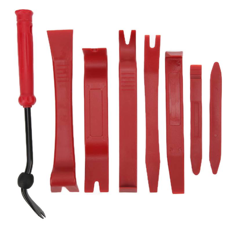 Auto -Audio -Demontage -Werkzeug -Set -Dekoration Dekoration Entfernung Wartung Reparaturkit 8PCS Ergonomisches Design Leichtes Handheld -Schlagfest -Nylonfasermaterial für das (Rot) von Ldafava