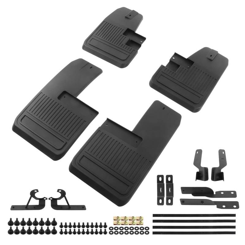 Auto Schlammklappen schwarzer vorderer hinterer Reifen Schlamm Spritzschutz Kit Ersatz für Bronco 2 4 Tür 2021 2023 Hochfestes ABS -Kunststoff -Material Easy Installation von Ldafava
