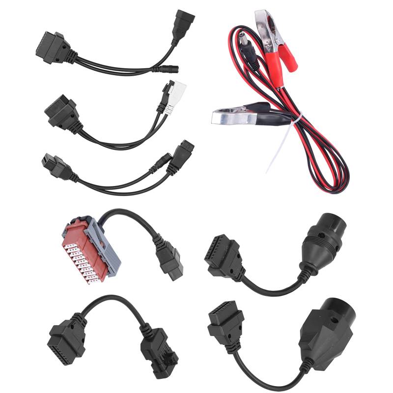 Autokabel OBD-Diagnoseleitung Netzkabelsatz Komplettset 8-teilig Diagnoseadapter Konverter für Autodiagnose-Schnittstellentool Delphi VCI TCS OBD2 PSA Mercedez von Ldafava