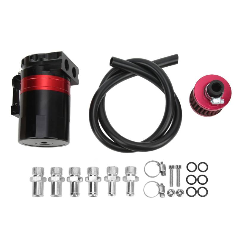 Autoöl -Fang in interne Schalldämpfer Dual -Kammerfilter Hochkompatibilitätsmotor Schutz Universal (Rot) von Ldafava