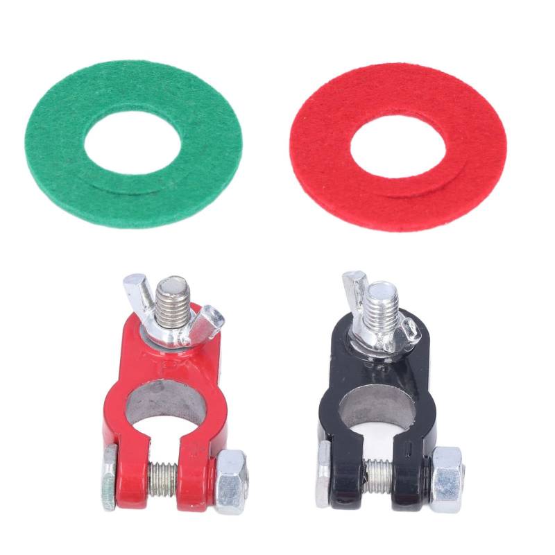 Batterieklemme Klemmen Schnellfreisetzungsanschlüsse Universal High Performance Haltbares Aluminium Red Black für Cars Trucks Boote 2pcs von Ldafava