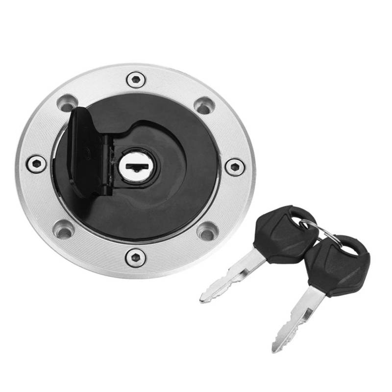 -Brennstoffgaskappe Tankabdeckung Hochwertiges Anti -Rost Langlebiger Einfach Installation Direkter Austausch für GSXR 600 750 1000 K1 2000 2003 Silberschwarz 10,8 cm 418g von Ldafava
