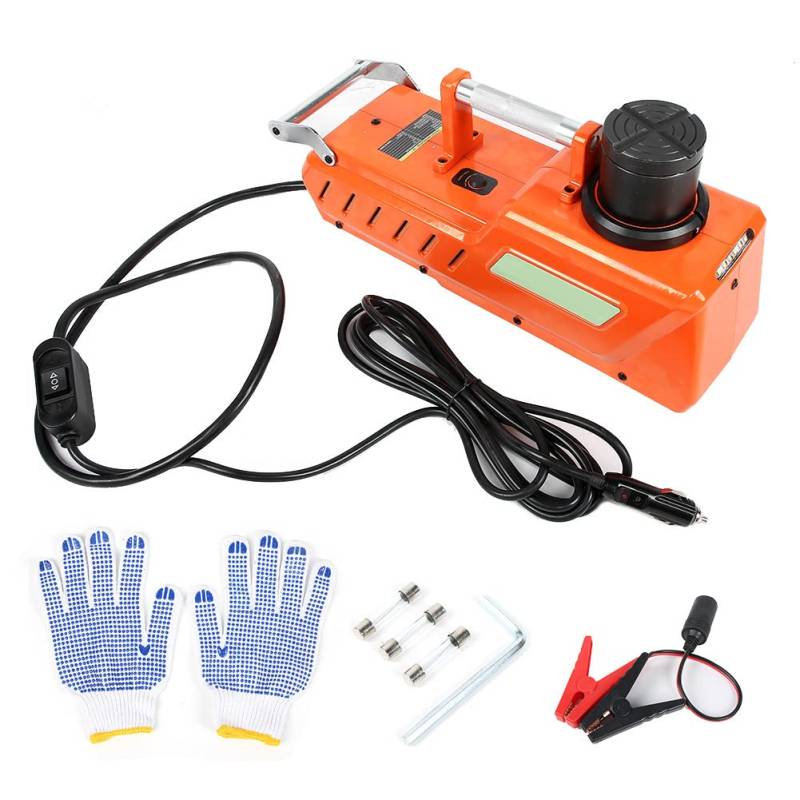 Elektroauto -Jackhydraulik -Hebenset 15T -Kapazität DC12V Power Compact Design für Autowagen SUV Reifenwechsel Stahllegierung Orange von Ldafava