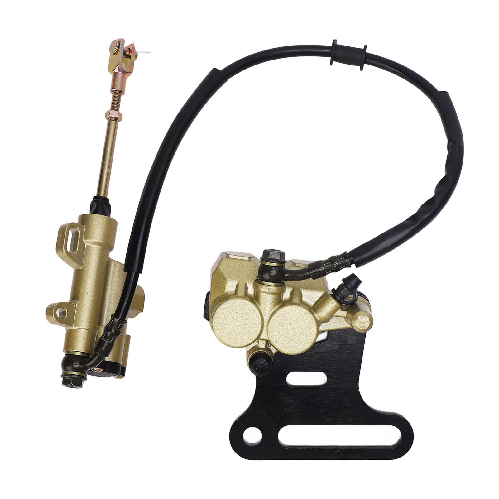 Heckscheibenhydraulische Brems -Hauptzylinder -Kit Hochleistungsbremsbremssättel für 50cc 70cc 90cc 110cc Pit Dirt Bike Langable Abs Metallmaterial von Ldafava