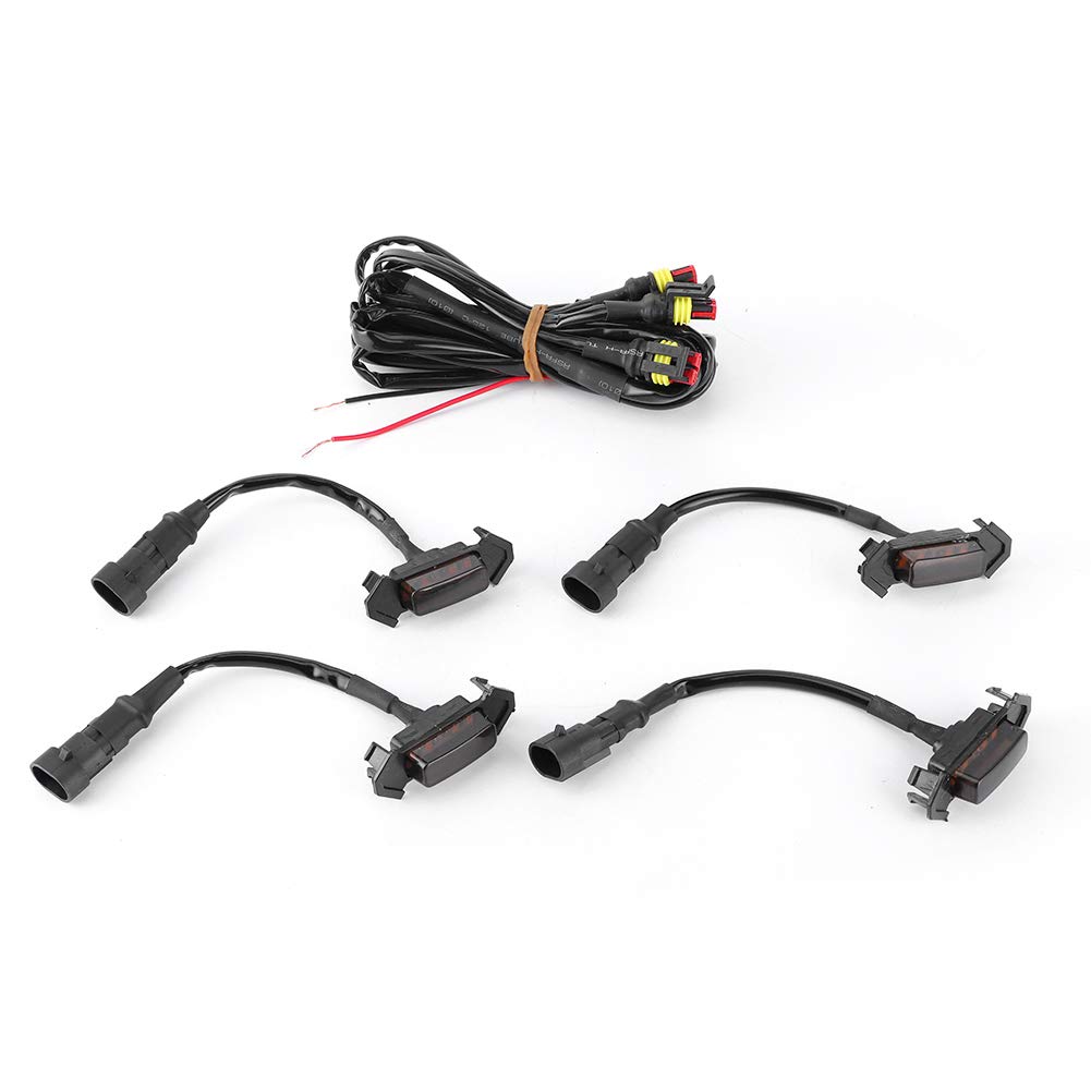 Kargregrille LED LED -Stoßfänger Kühlergrilllampe hohe Helligkeit 12 -V -Kühlergrill Leichtes Zubehör für Tacoma 2016 2020 ABS Material 4PCS Set (Schwarzes Muschel gelbes Licht) von Ldafava