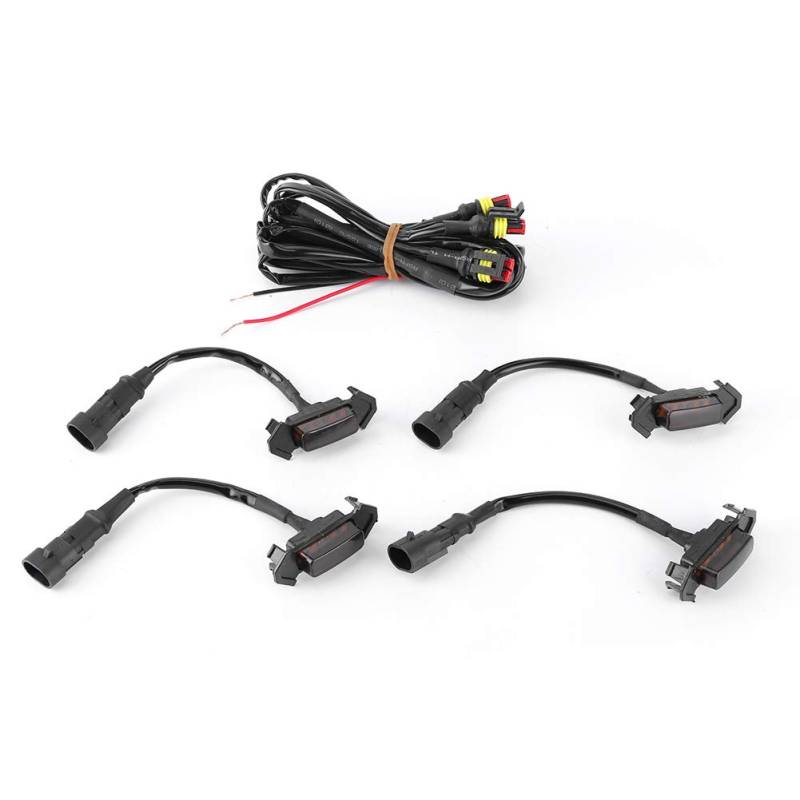 Kargregrille LED LED -Stoßfänger Kühlergrilllampe hohe Helligkeit 12 -V -Kühlergrill Leichtes Zubehör für Tacoma 2016 2020 ABS Material 4PCS Set (Schwarzes Muschel gelbes Licht) von Ldafava