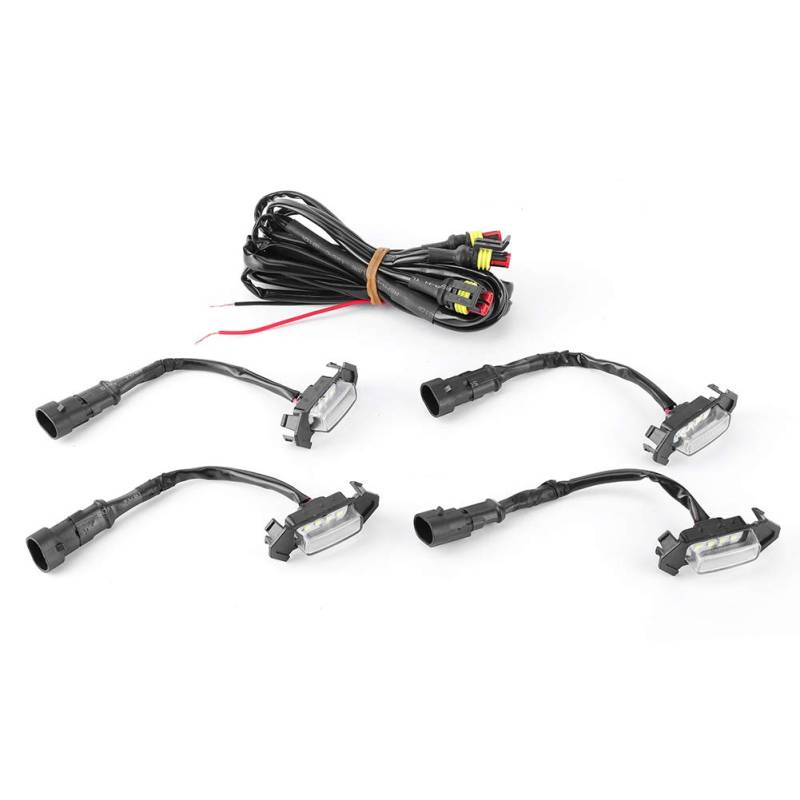 Kargregrille LED LED -Stoßfänger Kühlergrilllampe hohe Helligkeit 12 -V -Kühlergrill Leichtes Zubehör für Tacoma 2016 2020 ABS Material 4PCS Set (Weißer Fall) von Ldafava
