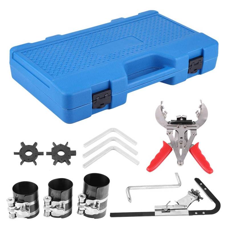 Kolbenringwerkzeugset Premiumlegierung Stahlstahl -Motor -Ratschenreinigung Expander -Kompressor -Kit für Automobilmechanik Blau Plastikkoffer 2815g von Ldafava