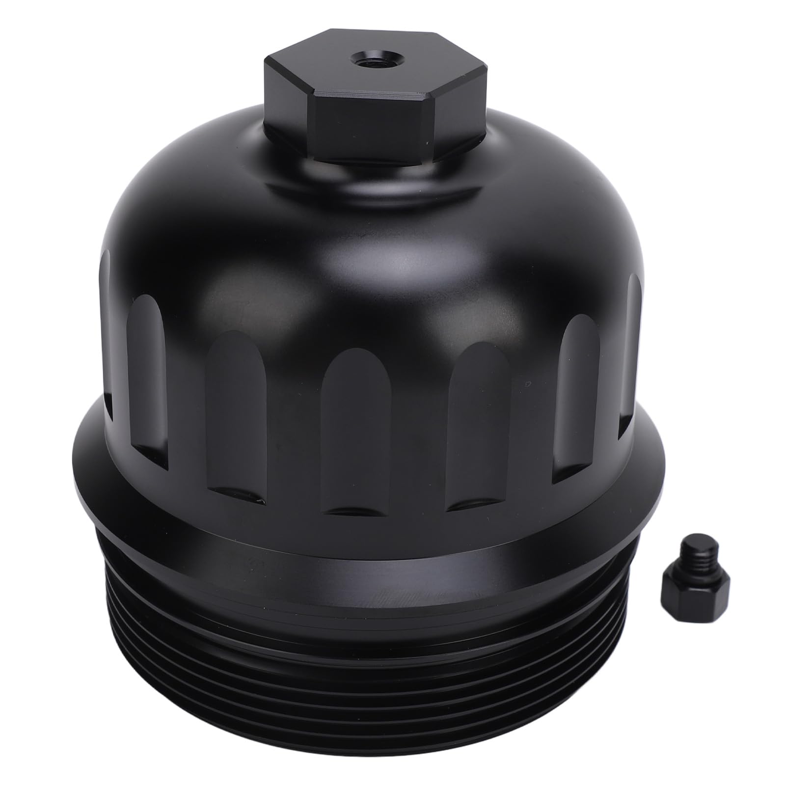 Kraftstofffiltergehäuse Abdeckungskappe Aluminiumlegierung -Kraftstofffilter -Ersatzteil für L5P 6.6L 2017 bis 2019 (Schwarz) von Ldafava