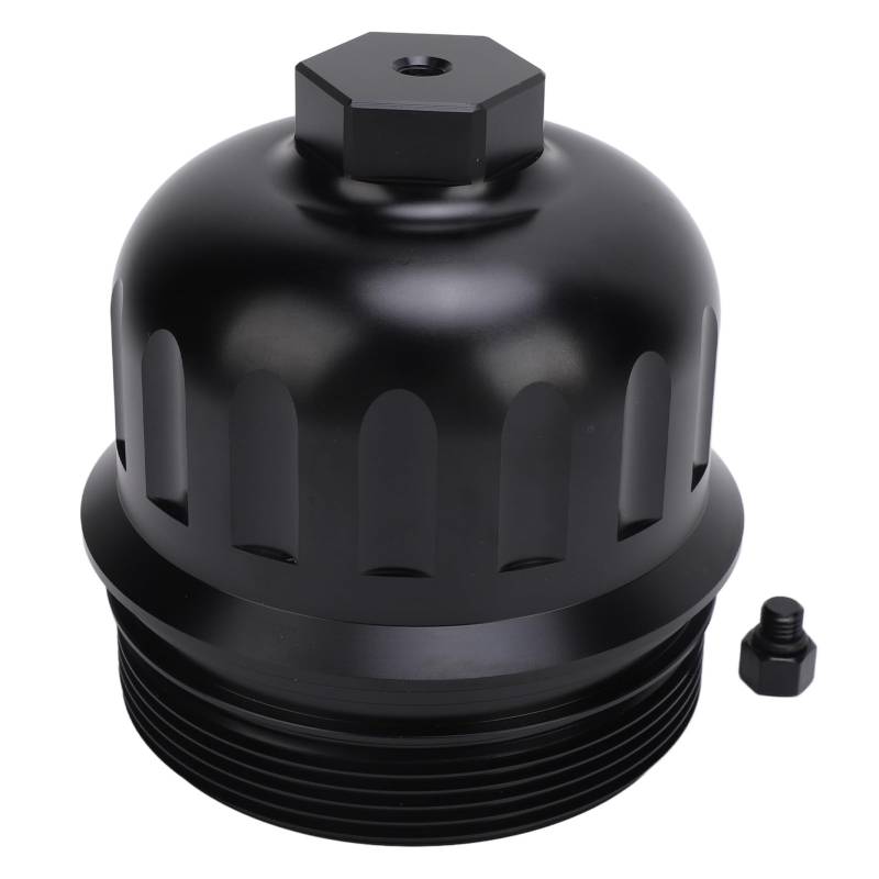 Kraftstofffiltergehäuse Abdeckungskappe Aluminiumlegierung -Kraftstofffilter -Ersatzteil für L5P 6.6L 2017 bis 2019 (Schwarz) von Ldafava
