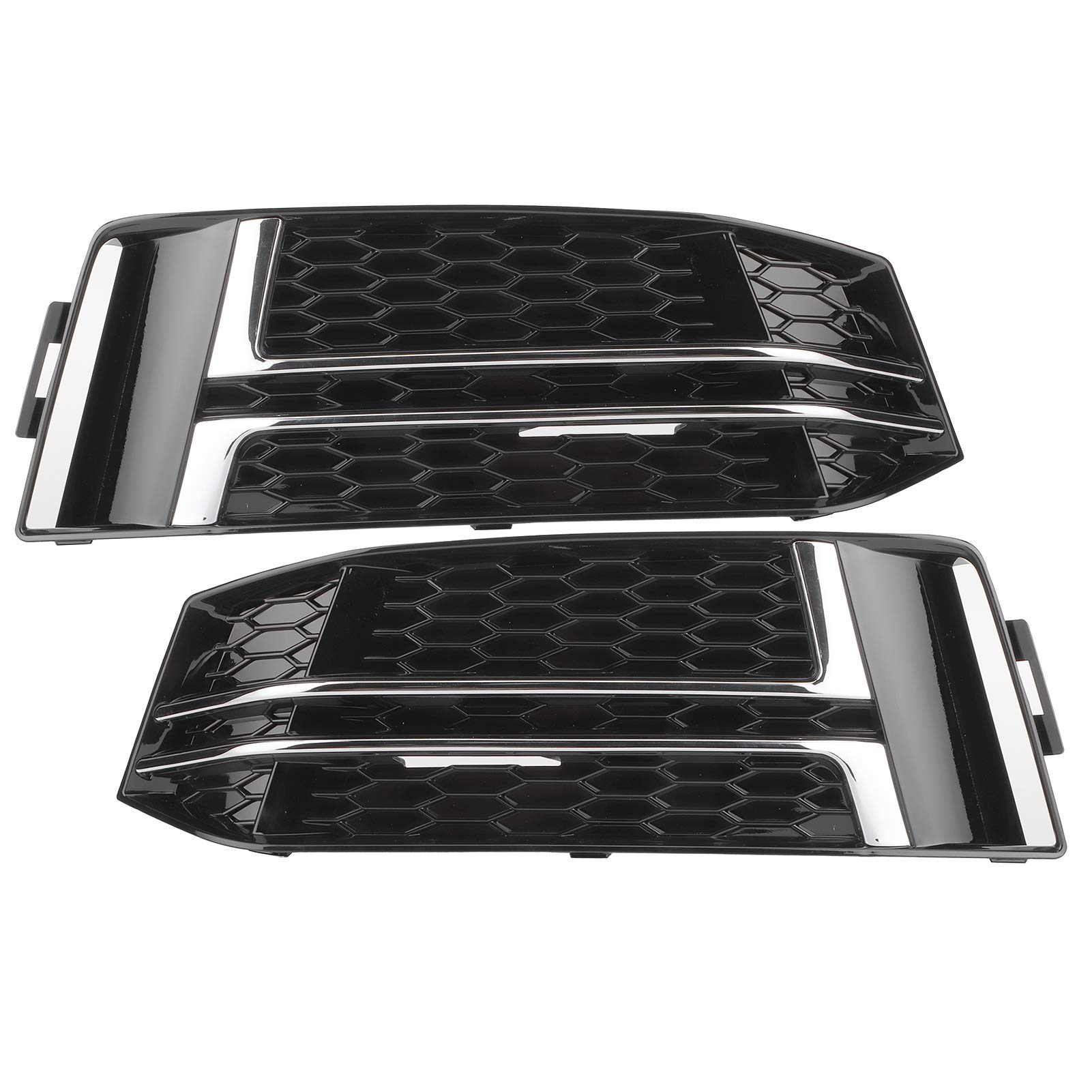 Kühlergrill für die vordere Stoßstange, unten, schwarz, 8W0807681F, 8W0807682F, Ersatzsatz, direkt passend für S4 B9 2016, 2017, 2018. Aus strapazierfähigem ABS-Material, Kühlergrill für die vordere Stoßstange, unten, schwarz, 8W0807681F, 8W0807682F, Ersatzsatz, direkt passend für S4 B9 2016, 2017, 2018. Aus strapazierfähigem ABS-Material, von Ldafava
