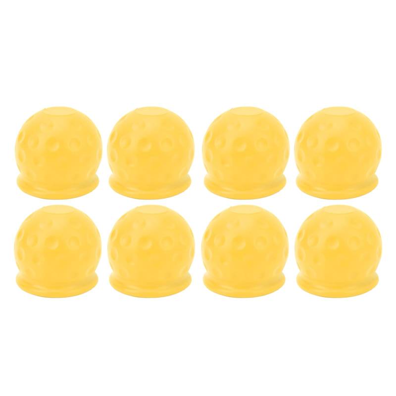 LKW -Schleppkugel Abdeckung 50 mm starker Schutz weiche robuste Anhängerkupplung Kugelabdeckung für Wohnmobil Caravan Boat Anhänger Schleppstange Abdeckung PVC Ball Cover 8pcs (Gelb) von Ldafava
