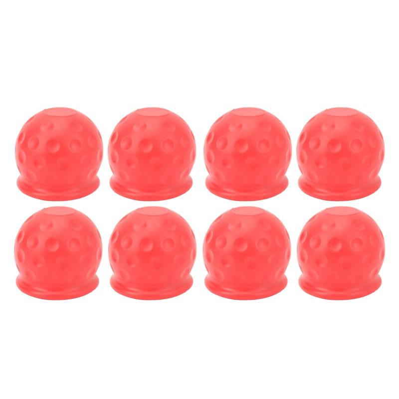 LKW -Schleppkugel Abdeckung 50 mm starker Schutz weiche robuste Anhängerkupplung Kugelabdeckung für Wohnmobil Caravan Boat Anhänger Schleppstange Abdeckung PVC Ball Cover 8pcs (Rot) von Ldafava