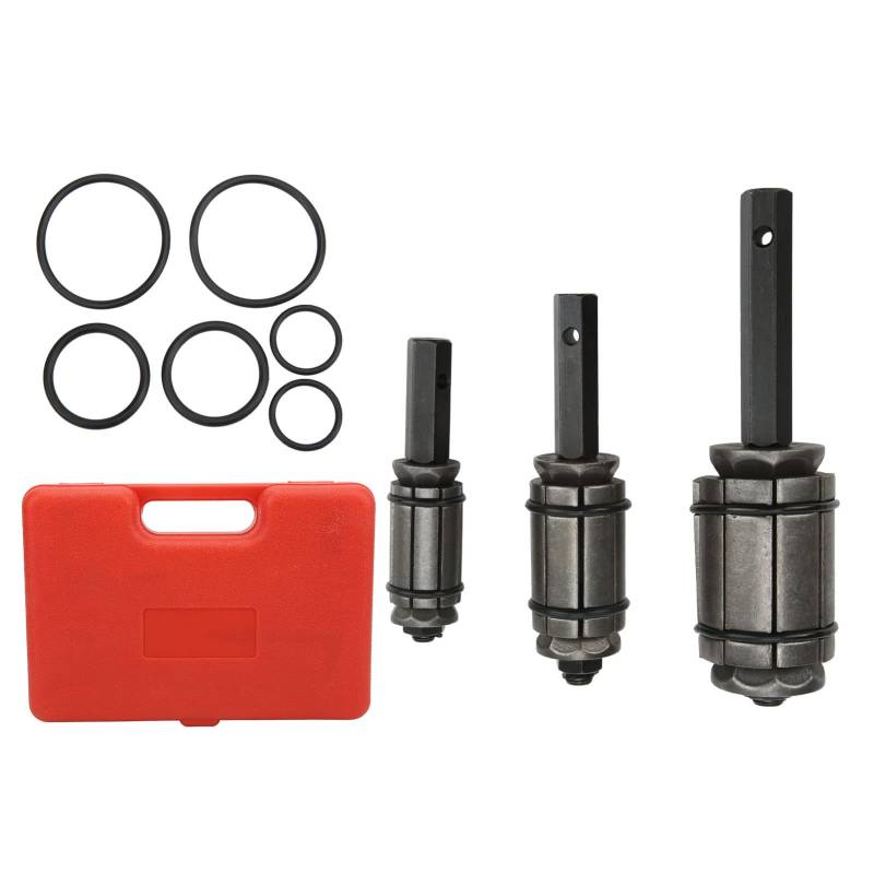 Ldafava Auspuffrohr-Expander, Schalldämpfer-Spreizer, Endrohr-Expander, Robustes universelles Auto-Reparaturwerkzeug für Auto-Auspuffanlagen, Stahl, 3-teiliges Set mit Kunststoffbox von Ldafava