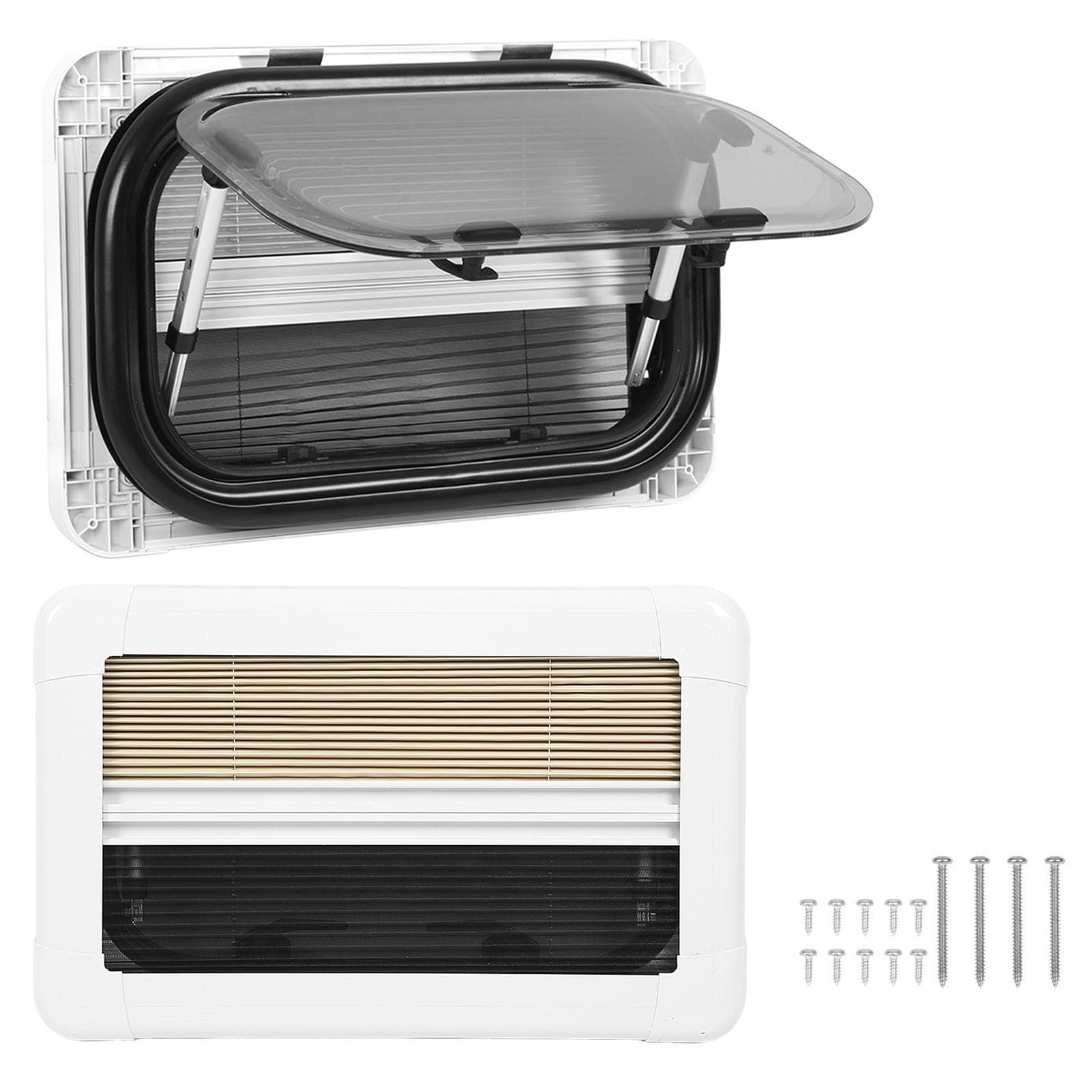 Ldafava Ausschiebbares Fenster für Wohnmobile mit Sonnenschutz, UV-Schutz, Insektenschutz, leicht zu öffnen, robuster Rahmen aus Aluminiumlegierung für Wohnmobile, Anhänger, Lieferwagen, Ldafava Ausschiebbares Fenster für Wohnmobile mit Sonnenschutz, UV-Schutz, Insektenschutz, leicht zu öffnen, robuster Rahmen aus Aluminiumlegierung für Wohnmobile, Anhänger, Lieferwagen, von Ldafava