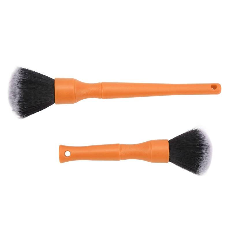 Ldafava Auto -Details -Bürstenset Multi Zweck Weiche Langlebige Automobilreinigung Pinsel für Autos innen- und Außenbauch -Nylonfaser 2pcs (Orange) von Ldafava