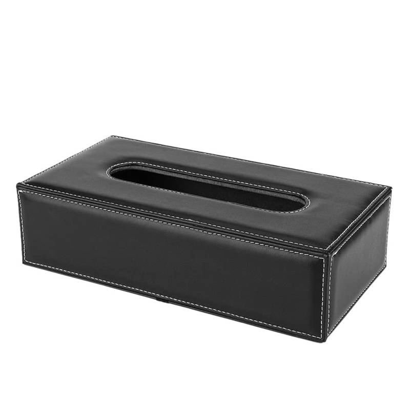 Ldafava Auto Serviettenhalter Tissue Box Organizer Elegantes kompaktes Design für Auto SUV Truck Schwarz PU Leder von Ldafava