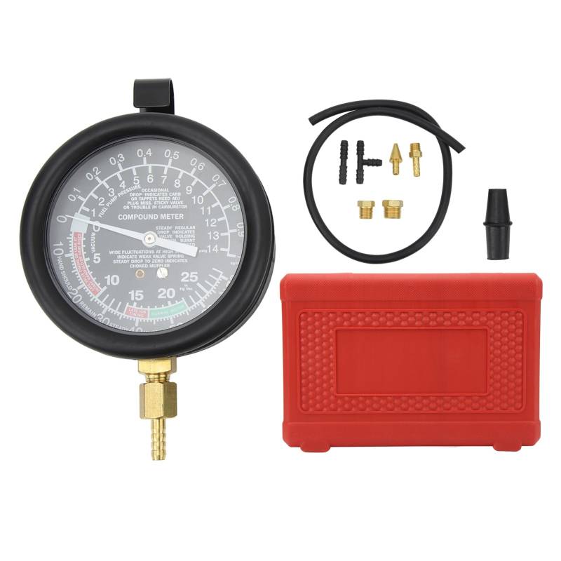 Ldafava Auto Vakuum Kraftstoffpumpe Tester Gauge umfassendes diagnostisches Werkzeug mit 14 mm 18 -mm -Verteiler -Ausstattung Druckleckage -Tester -Kit für die meisten Fahrzeuge ABS GUMME von Ldafava