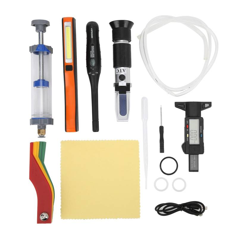 Ldafava Auto -Wartungs -Kit 6in1 Multi -Funktion Digital Display Muster Lurer Lurer Ölqualität Vergleicher Bremsöl -Teststift für Autobesitzer und Auto -Reparatur -Shops ABS von Ldafava