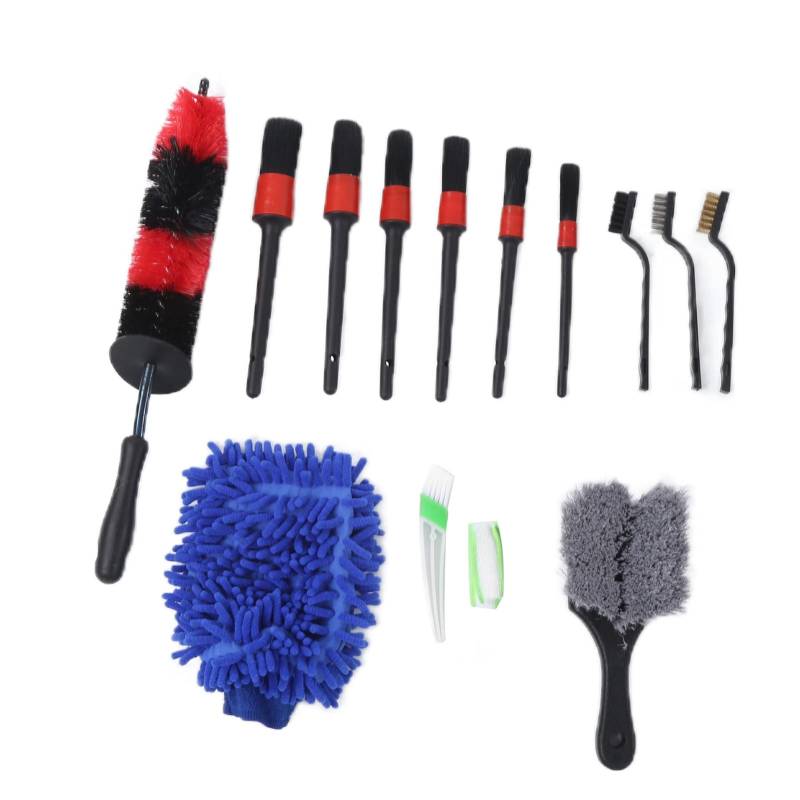 Ldafava Autoreinigung Pinsel -Set Premium Universal Detaillierung Brushes Kit für Autos Trucks Fahrrad Motorfächer Auspuffrohre Stoßfänger Hubers Lüftungsschlitze Nappa -Ledersitze 14pcs von Ldafava