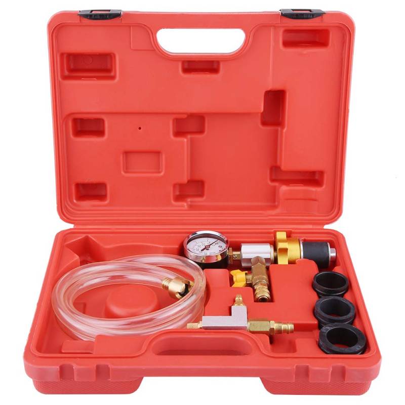 Ldafava Bremsentletzer Vakuumpumpe Tester Kit Professionelles Multi -Funktion -Diagnosewerkzeug für Automobilbremssysteme Universal Fitment Messing Body Red Case 6pcs von Ldafava
