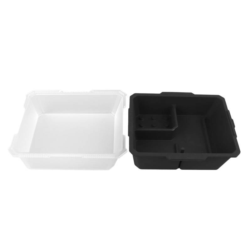 Ldafava Center Console Organizer Tablett Loblige Doppelschichten versteckte Speicherbox für Modell 3 und Y 2011 und später aus PC und Silikongröße 19 x 17 x 5 cm hergestellt von Ldafava