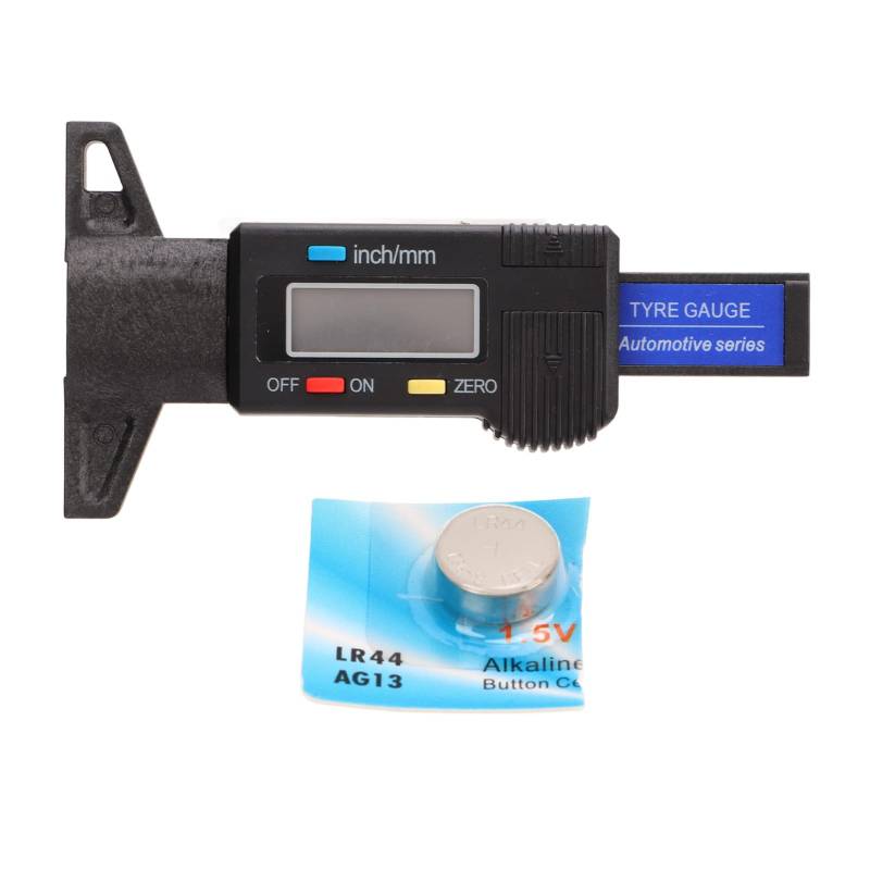 Ldafava Digital Tyre Profiltiefe Gauge 0 bis 1 Zoll Messbereich Digitales Display für Autorreifen Bremsschuhe und Bremsbeläge Universal Fit Bauchmuskeln von Ldafava