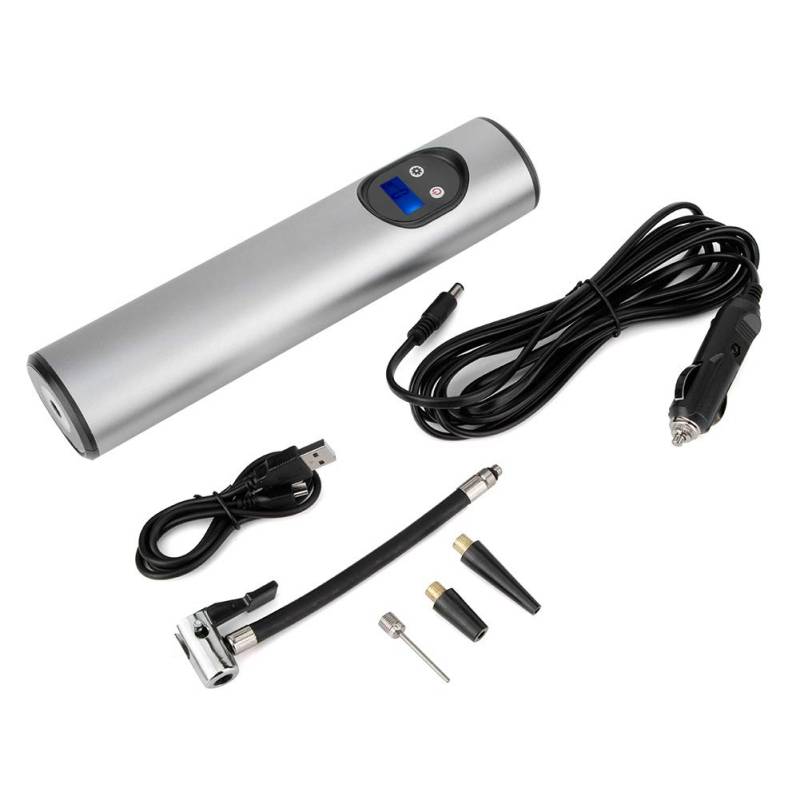 Ldafava Digitaler Reifen -Inflator tragbarer Luftpumpe 150psi Handheld -Reifen -Inflator für Car Bike Motorcycle Leichtes Aluminiumlegierung Schwarz Silber (Silber) von Ldafava