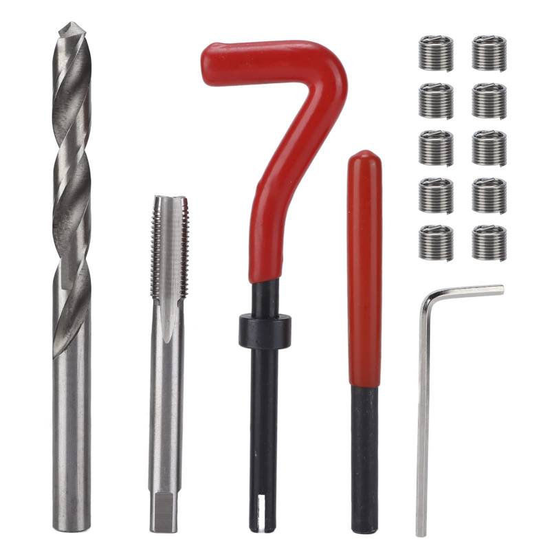 Ldafava Fadenreparatur -Kit Hochwertige haltbare Gewindeeinsätze Installationswerkzeug zum automatischen Reparieren von M10x1.25 mm 15 PCs von Ldafava