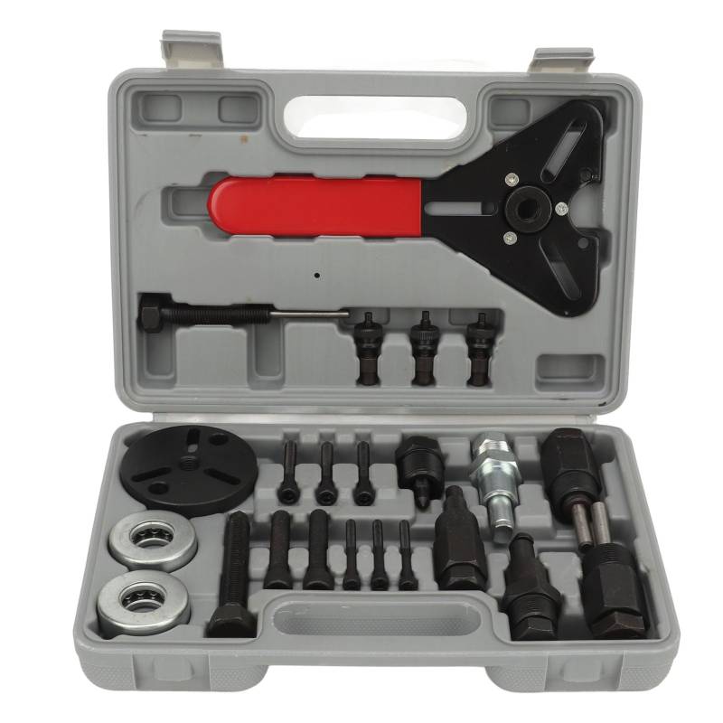 Ldafava Kompressorkupplungsentfernerwerkzeugkit Hochfestigkeit Stahl AC -Kompressor -Installationsprogramm für 510 508 507 709 32C 25C 17C Kompressoren 23pcs umfassende Set von Ldafava